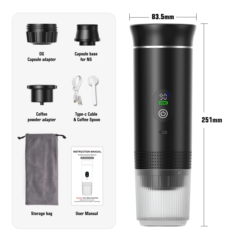 Cafetière Expresso Portable 3en1